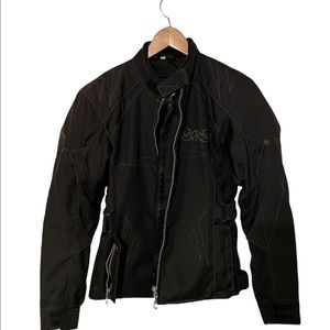 Women's Black Motorcycle Padded Jacket Size 4